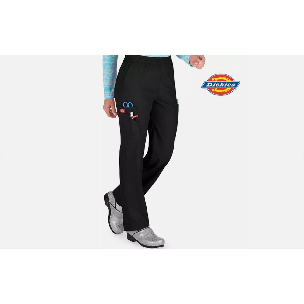 Dickies 4XL EDS Signature Women's 6-Pocket Classic Fit Pull-On Scrub Pants Navy